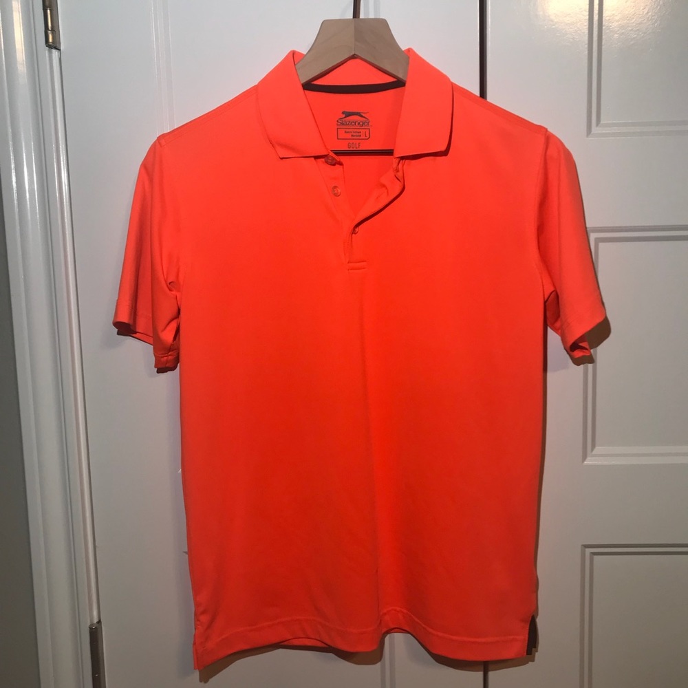 Slazenger bright orange golf shirt